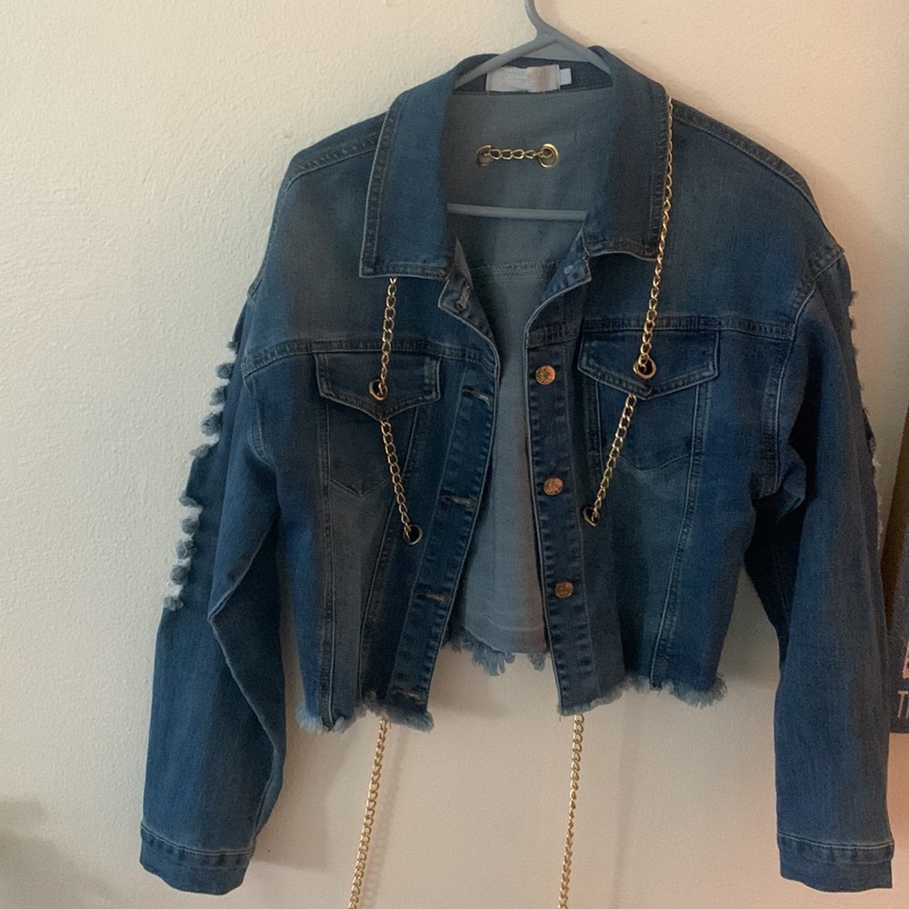 Denim Chain Jacket - Picture 8 of 14
